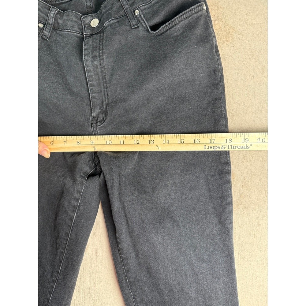 Pilcro Jeans Women 30 Black Excellent Studded Ruffle Hem Crop Anthropologie - Picture 6 of 9